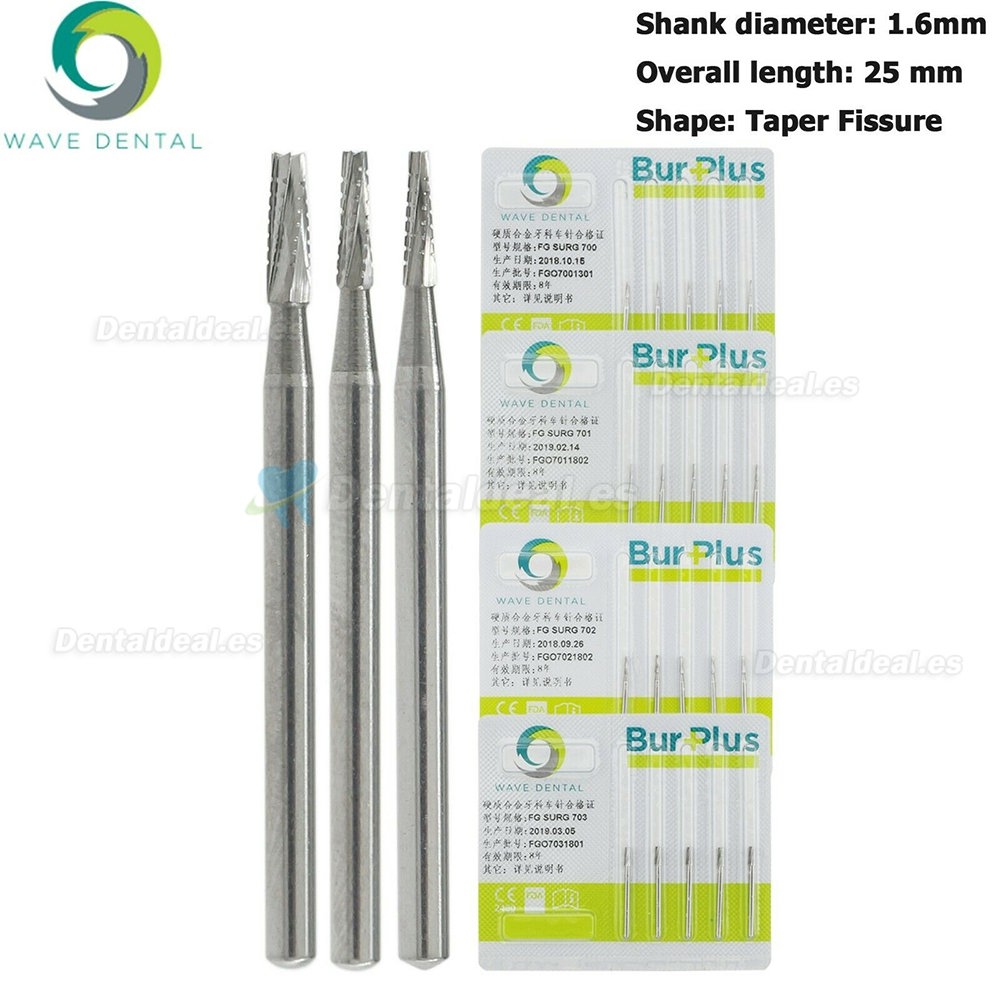 10Pcs FG Surgical Length 700 701 702 703 Burs Dental Friction Grip Shank Carbide Surgical Bur